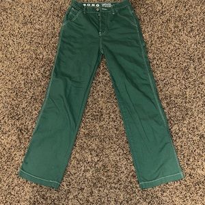 Green 90s boyfriend cargo jeans